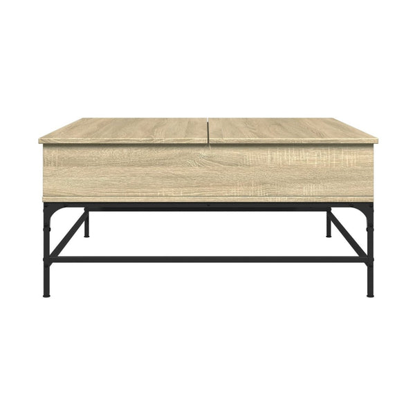 Sohvapöytä Sonoma-Tammi 95X95X45 Cm Tekninen Puu Ja Metalli