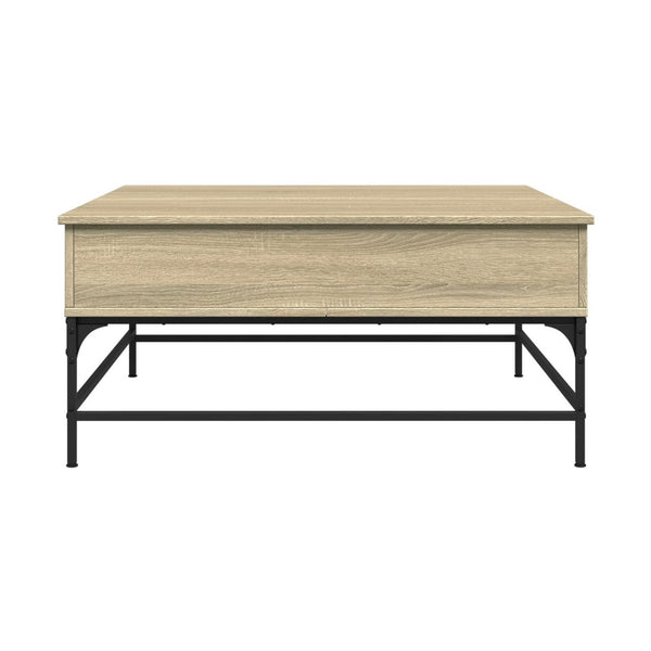 Sohvapöytä Sonoma-Tammi 95X95X45 Cm Tekninen Puu Ja Metalli