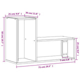 Tv-Tasot 2 Kpl Sonoma-Tammi 75X30X50 Cm Lastulevy