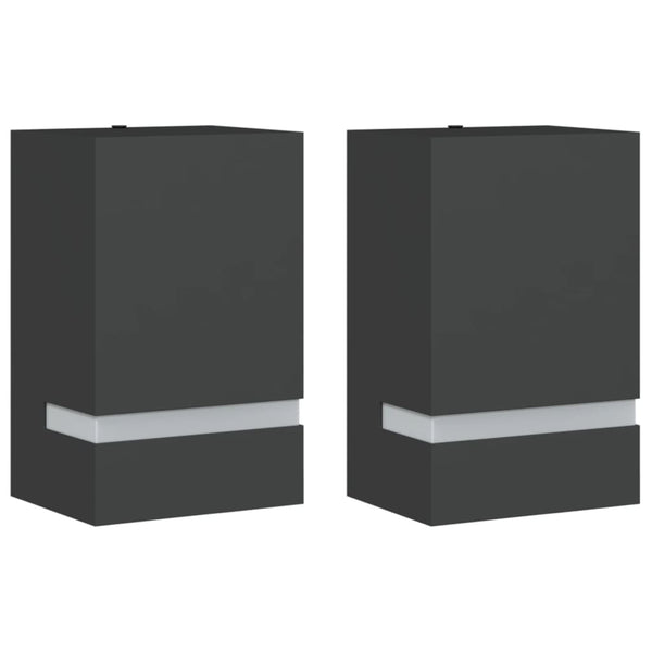 Ulkoseinävalot 2 Kpl Ruostumaton Teräs 9.5 X 7.5 X 15 Cm