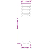 Pylväsvalaisimet 3 Kpl 60 Cm Ruostumaton Teräs Perus