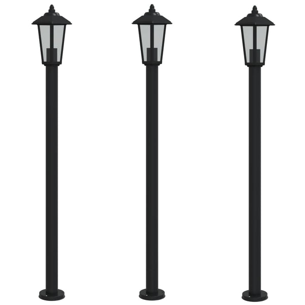 Pylväsvalaisimet 3 Kpl Ruostumaton Teräs 120 Cm