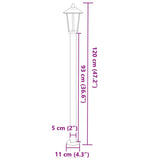 Pylväsvalaisimet 3 Kpl Ruostumaton Teräs 120 Cm