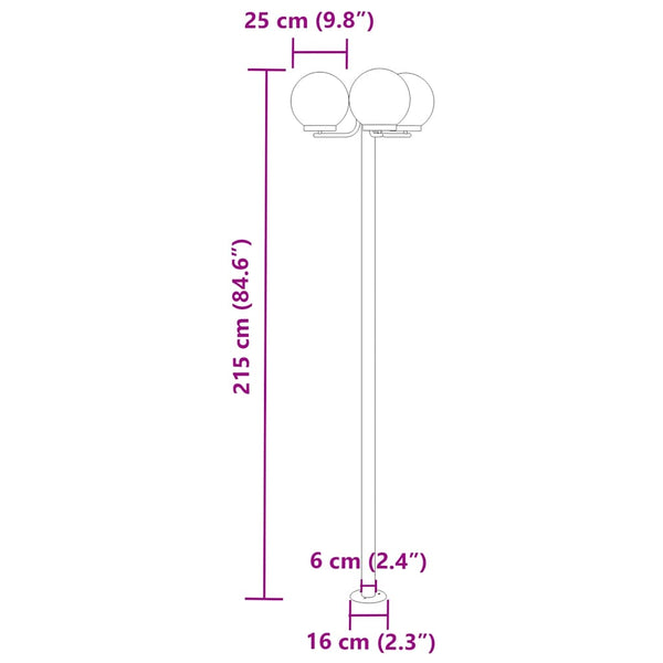 Pylväsvalaisimet 2 Kpl Hopea 215 Cm Ruostumaton Teräs