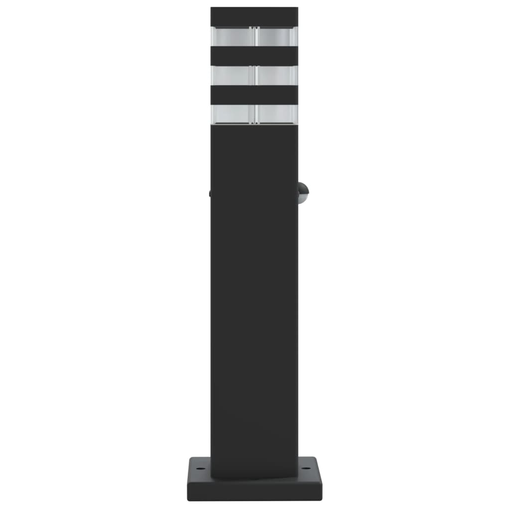Pylväsvalaisimet Liiketunnistimella 3 Kpl Musta Alumiini 50 Cm
