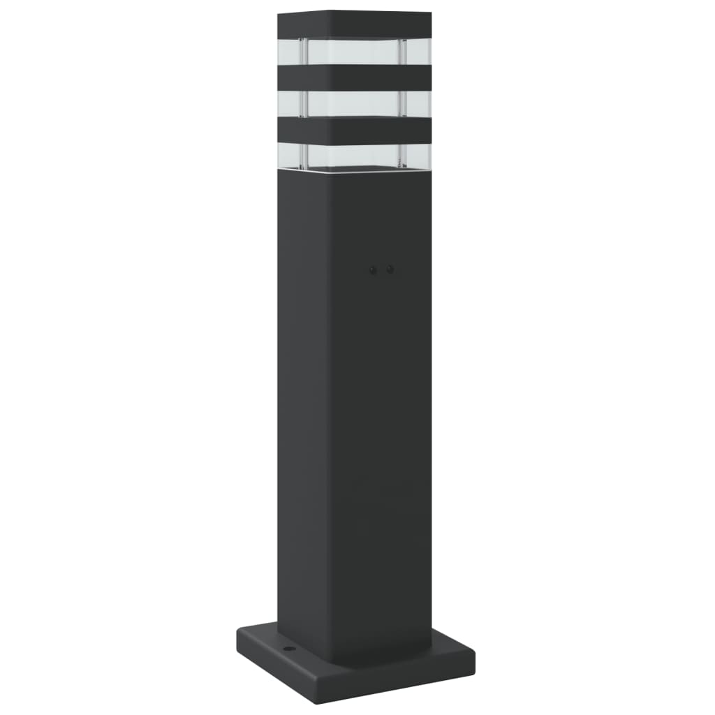 Pylväsvalaisimet Liiketunnistimella 3 Kpl Musta Alumiini 50 Cm