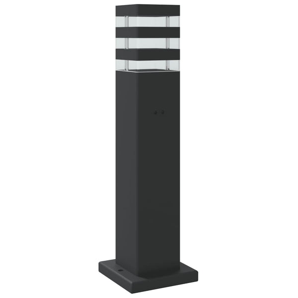 Pylväsvalaisimet Liiketunnistimella 3 Kpl Musta Alumiini 50 Cm