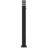 Pylväsvalaisimet Liiketunnistimella 3 Kpl Musta Alumiini 110 Cm