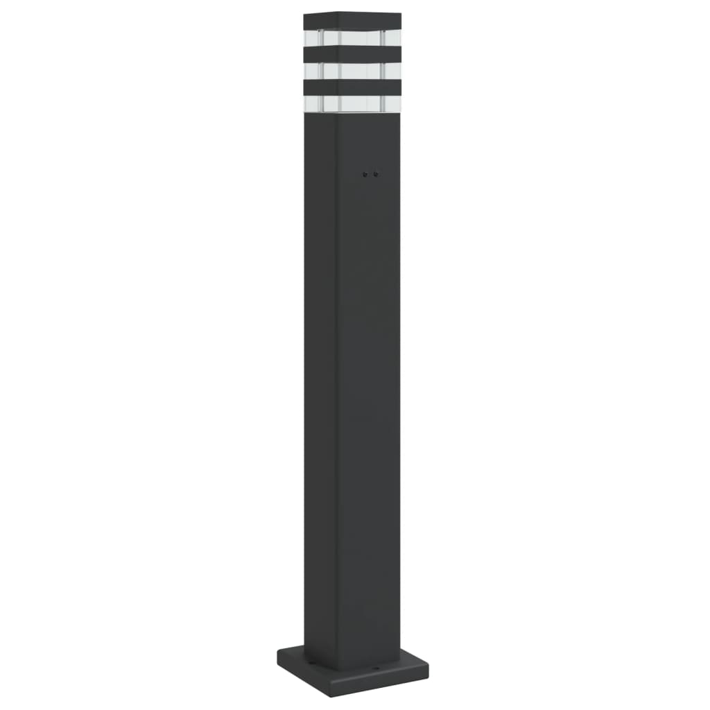 Pylväsvalaisin Pistorasialla Musta Alumiini 80 Cm