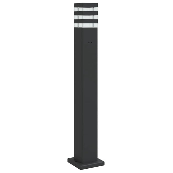 Pylväsvalaisin Pistorasialla Musta Alumiini 80 Cm