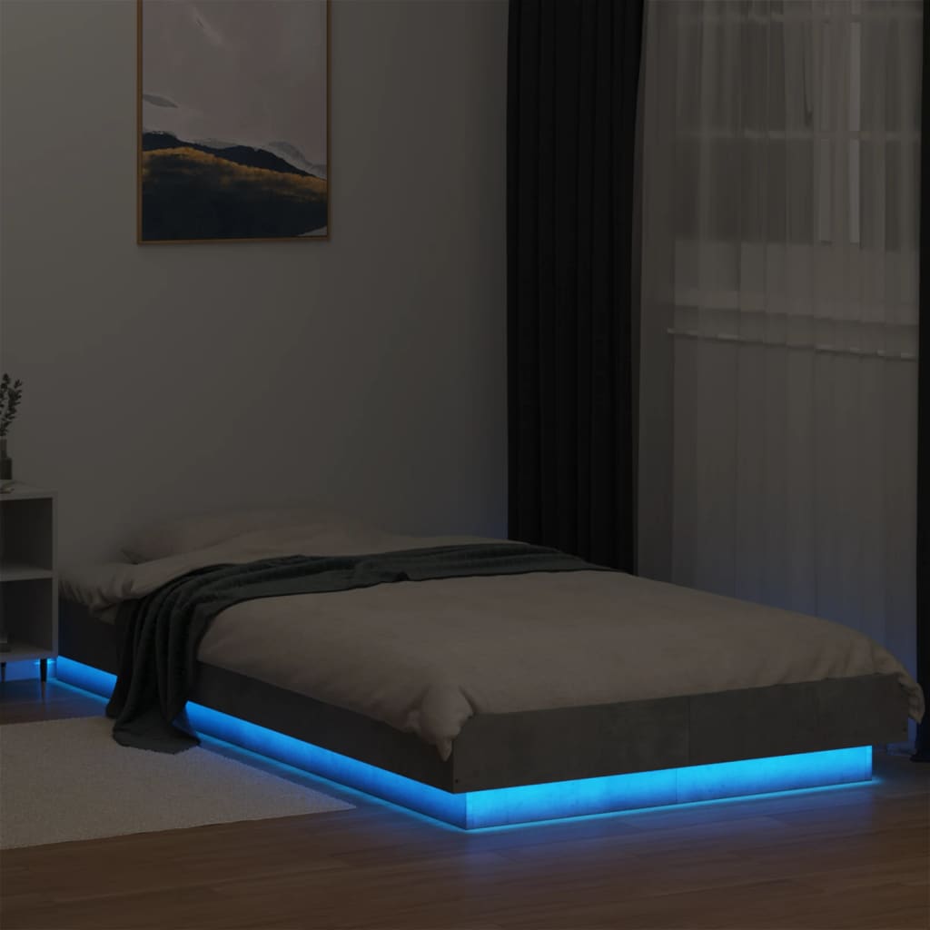 Sängynrunko Led-Valoilla Tekninen Puu