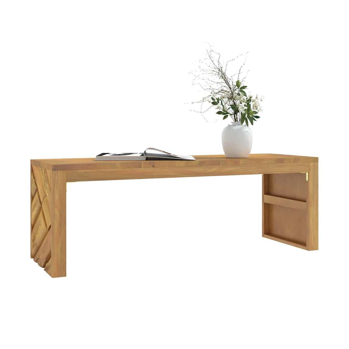 Sohvapöytä 110X35X38 Cm Täysi Tiikki