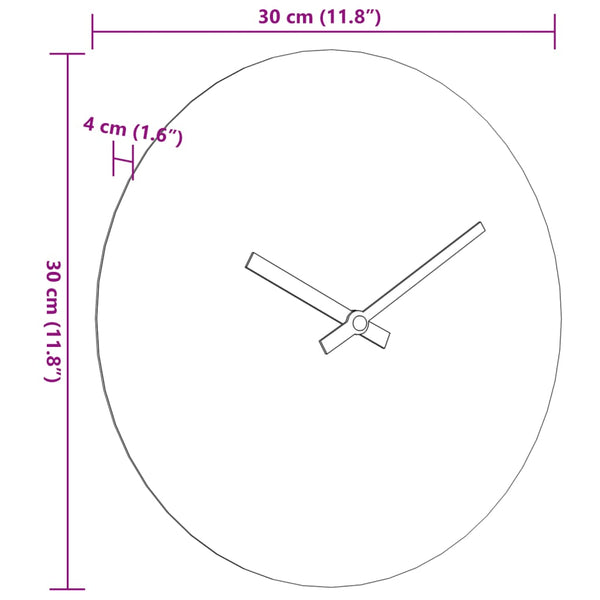 Seinäkello Keltainen Ja Musta Ø30 Cm Tekninen Puu