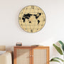 Seinäkello Keltainen Ja Musta Ø50 Cm Tekninen Puu