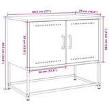 Tv-Taso 68,5X39X60,5 Cm Teräs