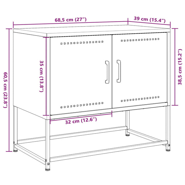 Tv-Taso 68,5X39X60,5 Cm Teräs
