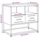 Tv-Taso 68X39X60,5 Cm Teräs