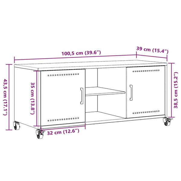 Tv-Taso 100,5X39X43,5 Cm Teräs