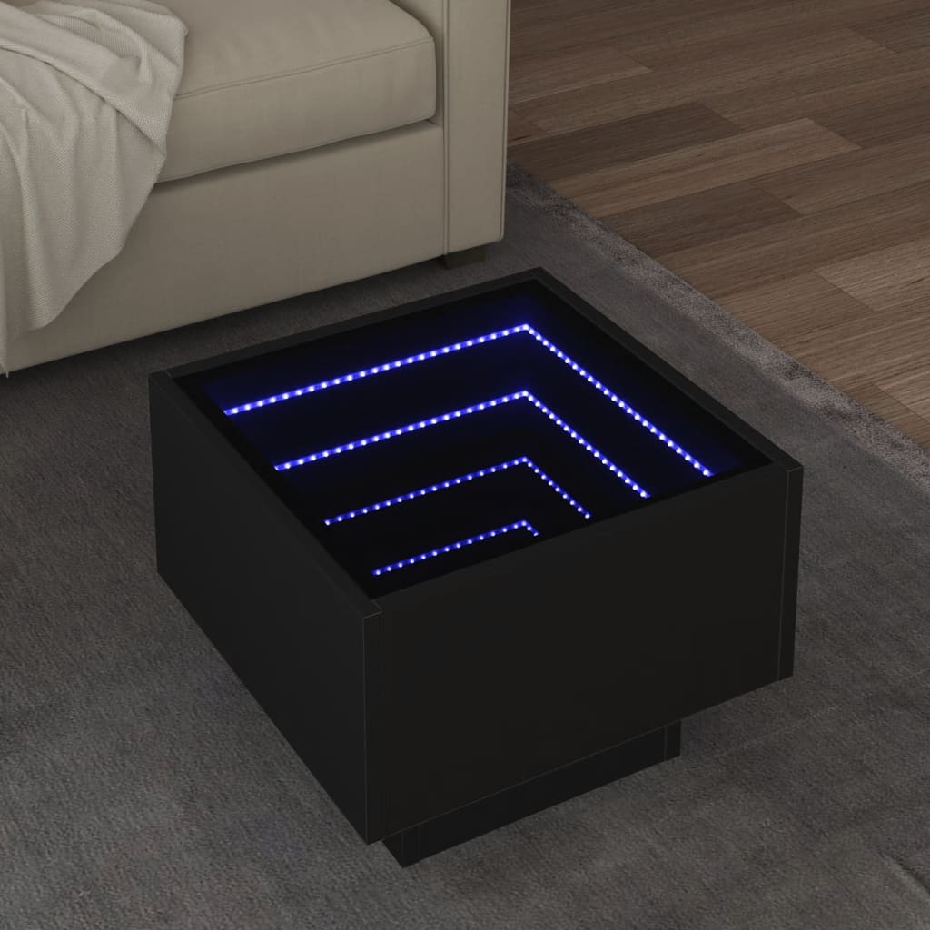 Sohvapöytä Led-Valoilla Tekninen Puu