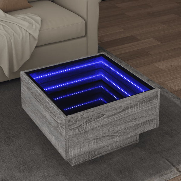 Sohvapöytä Led-Valoilla Tekninen Puu