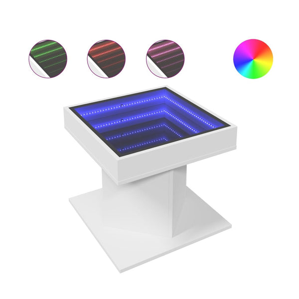 Sohvapöytä Led-Valoilla 50X50X45 Cm Tekninen Puu