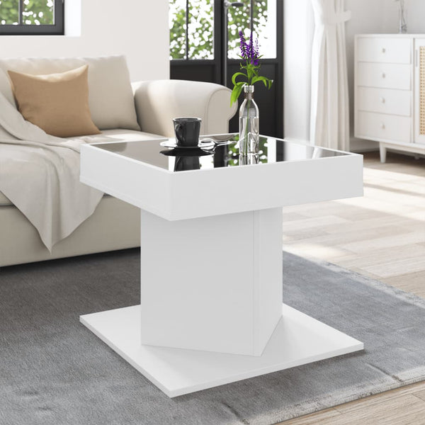 Sohvapöytä Led-Valoilla 50X50X45 Cm Tekninen Puu