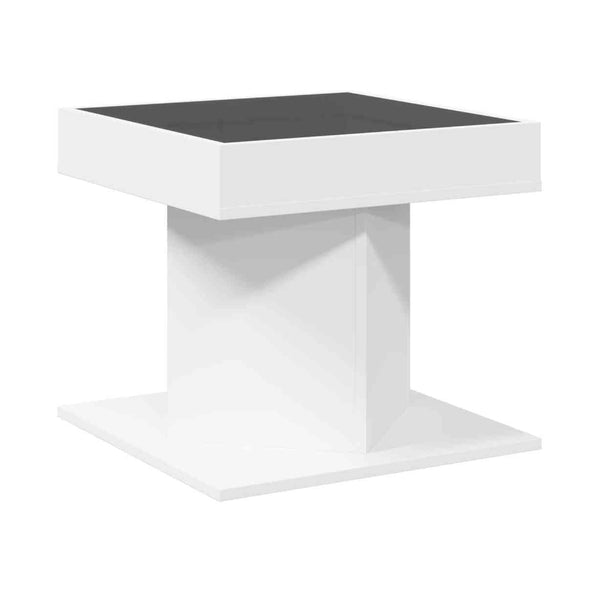 Sohvapöytä Led-Valoilla 50X50X45 Cm Tekninen Puu