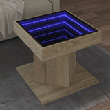 Sohvapöytä Led-Valoilla 50X50X45 Cm Tekninen Puu