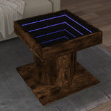 Sohvapöytä Led-Valoilla 50X50X45 Cm Tekninen Puu