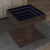 Sohvapöytä Led-Valoilla 50X50X45 Cm Tekninen Puu