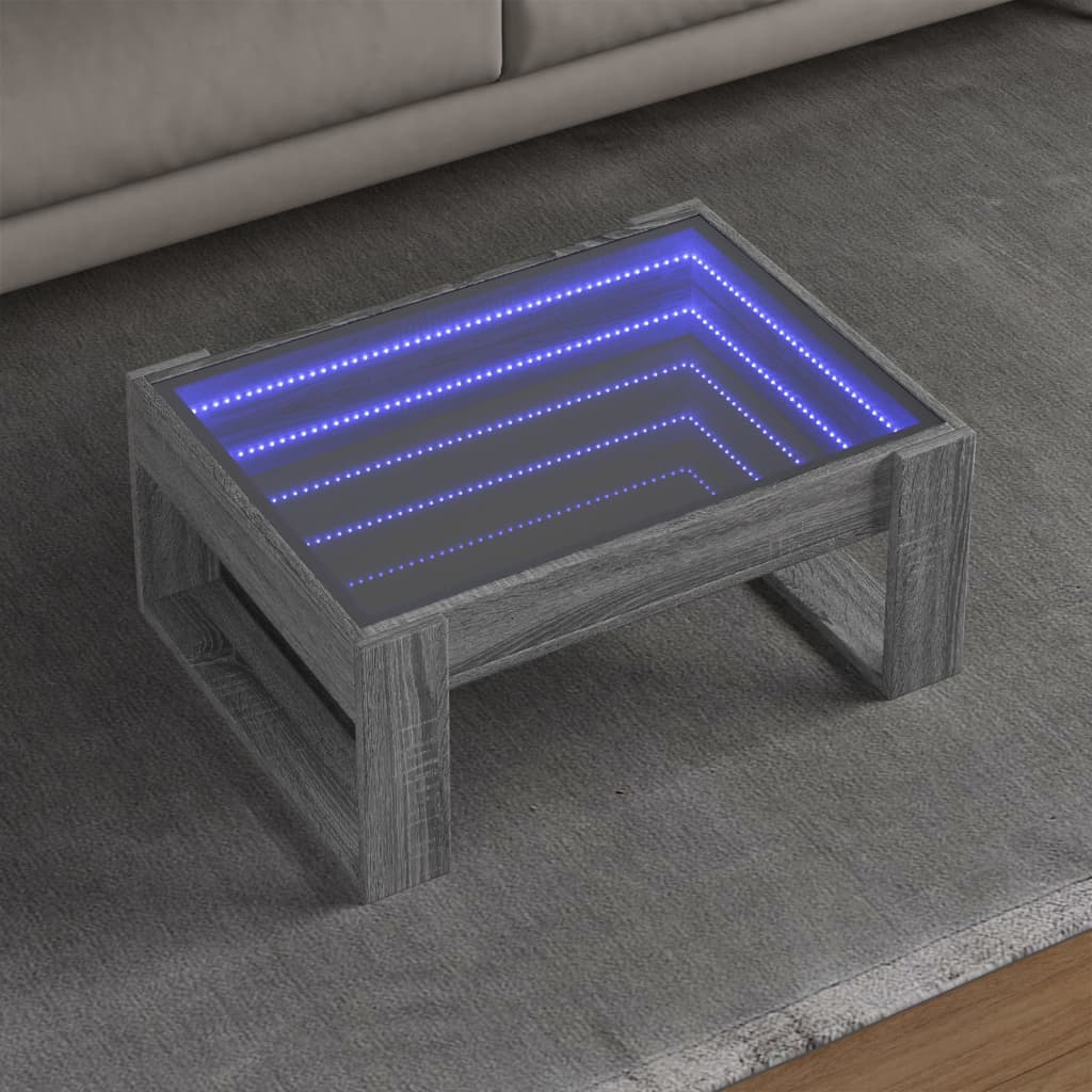 Sohvapöytä Infinity Led-Valoilla 70X53X30 Cm