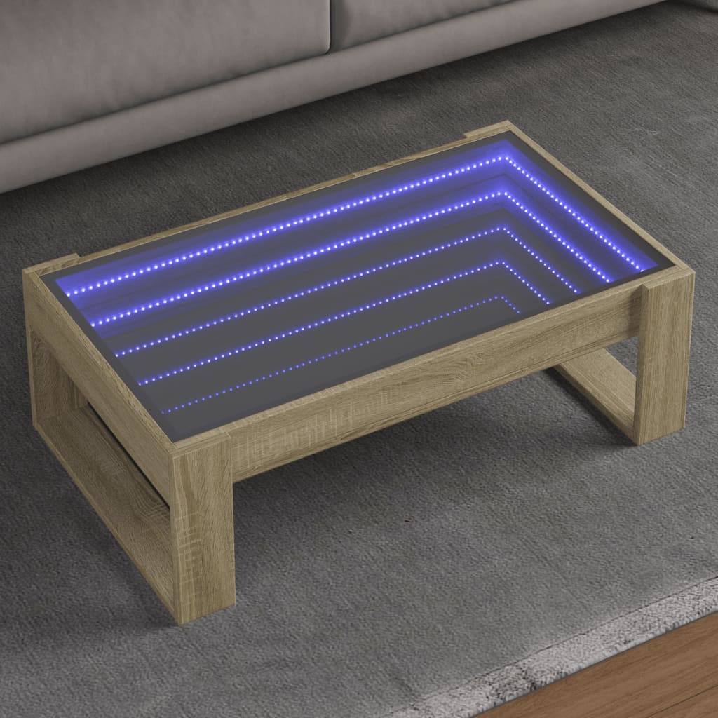 Sohvapöytä Infinity Led-Valoilla 70X53X30 Cm