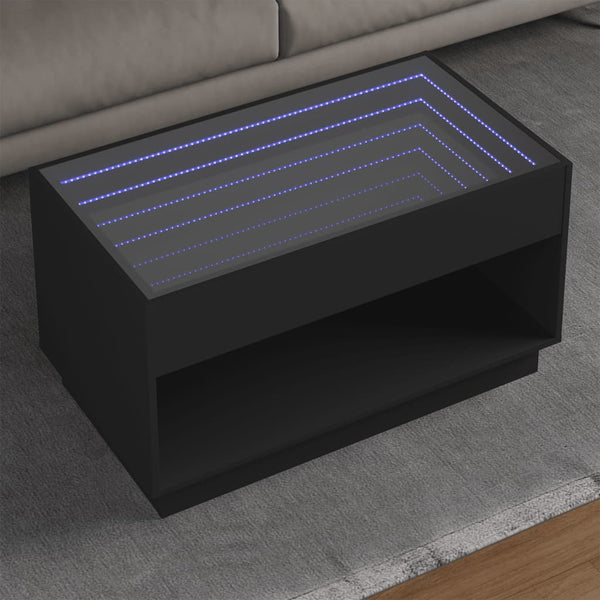 Sohvapöytä Infinity Led-Valoilla Betonin Harmaa 40X40X50 Cm