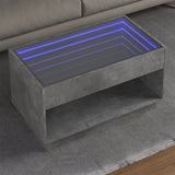 Sohvapöytä Infinity Led-Valoilla Betonin Harmaa 40X40X50 Cm