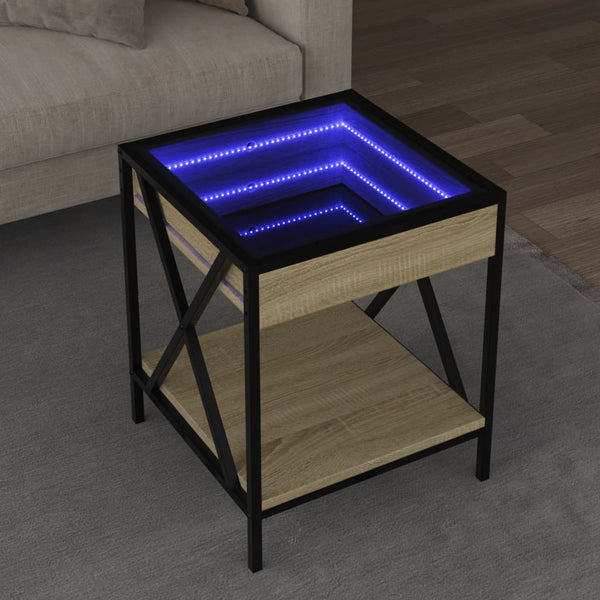 Sohvapöytä Infinity Led-Valoilla Sonoma-Tammi