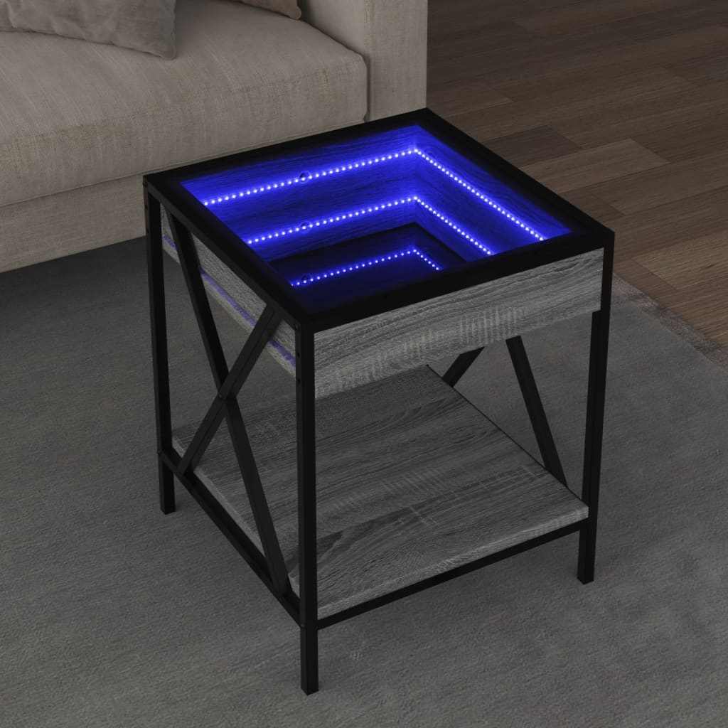 Sohvapöytä Infinity Led-Valoilla Sonoma-Tammi