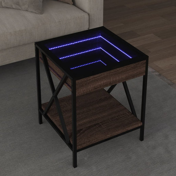 Sohvapöytä Infinity Led-Valoilla Sonoma-Tammi