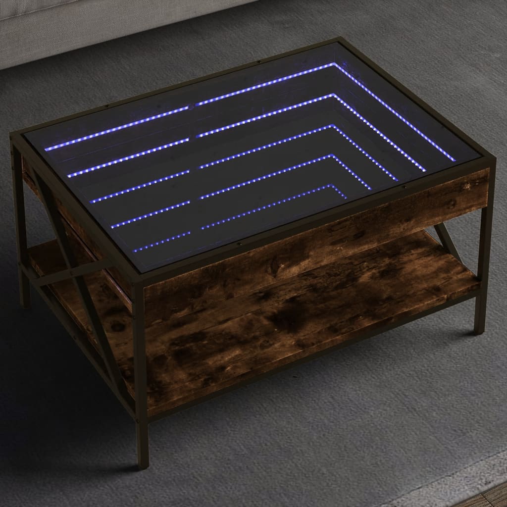 Sohvapöytä Infinity Led-Valoilla Sonoma-Tammi