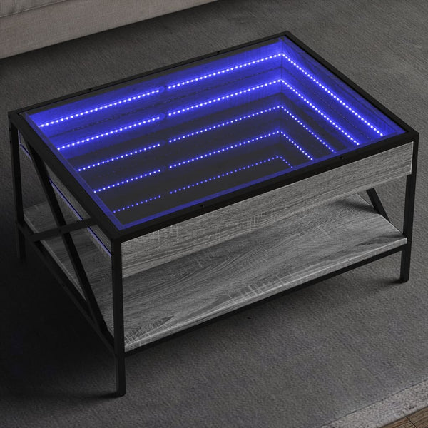 Sohvapöytä Infinity Led-Valoilla Sonoma-Tammi
