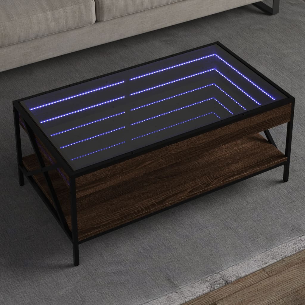 Sohvapöytä Infinity Led-Valoilla Sonoma-Tammi