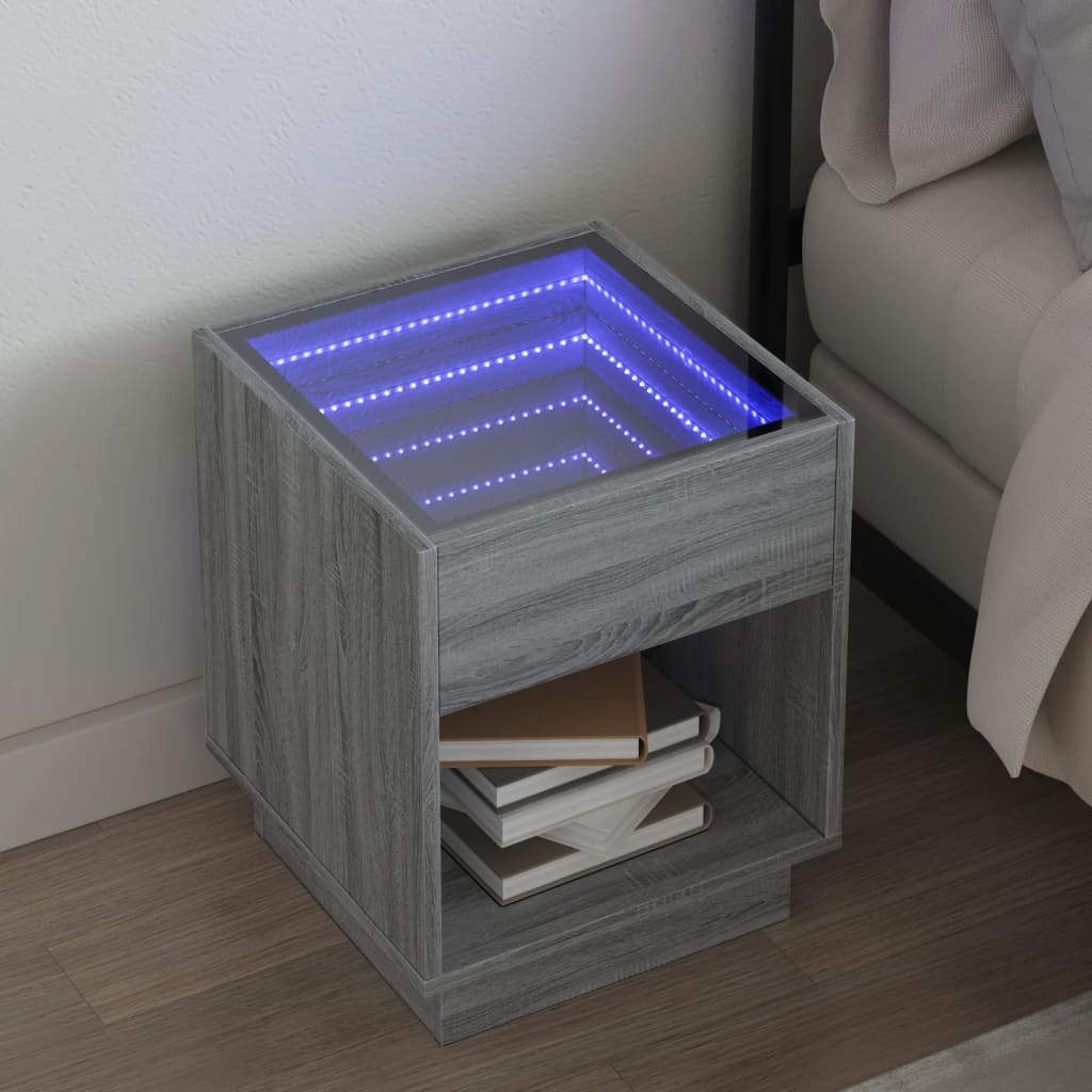 Sohvapöytä Infinity Led-Valoilla Sonoma-Tammi