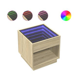 Sohvapöytä Infinity Led-Valoilla Sonoma-Tammi