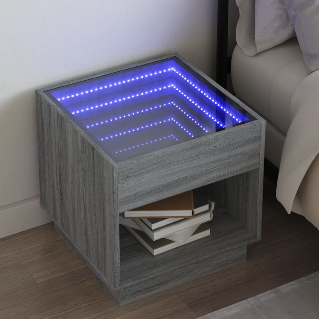 Sohvapöytä Infinity Led-Valoilla Sonoma-Tammi