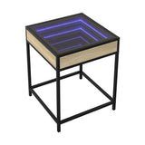 Sohvapöytä Infinity Led-Valoilla Sonoma-Tammi 40X40X51 Cm