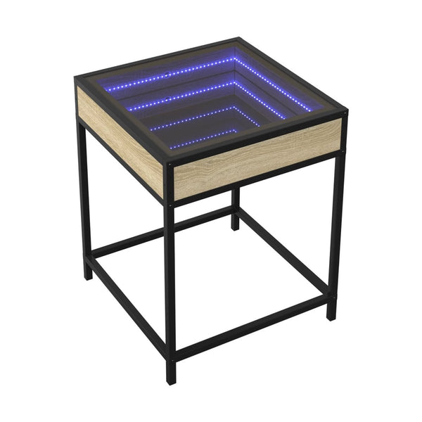 Sohvapöytä Infinity Led-Valoilla Sonoma-Tammi 40X40X51 Cm