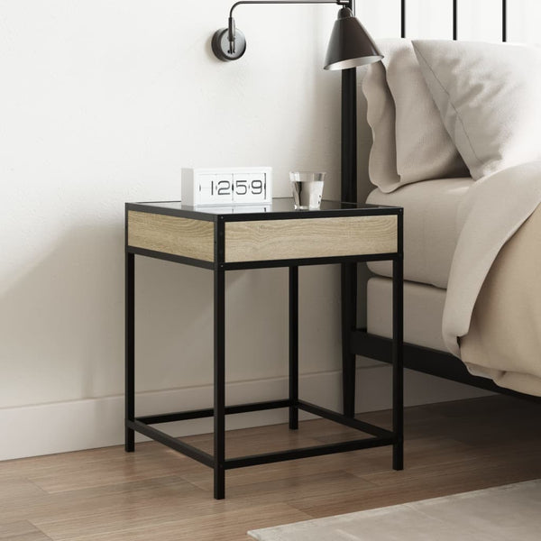 Sohvapöytä Infinity Led-Valoilla Sonoma-Tammi 40X40X51 Cm