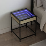 Sohvapöytä Infinity Led-Valoilla Sonoma-Tammi 40X40X51 Cm