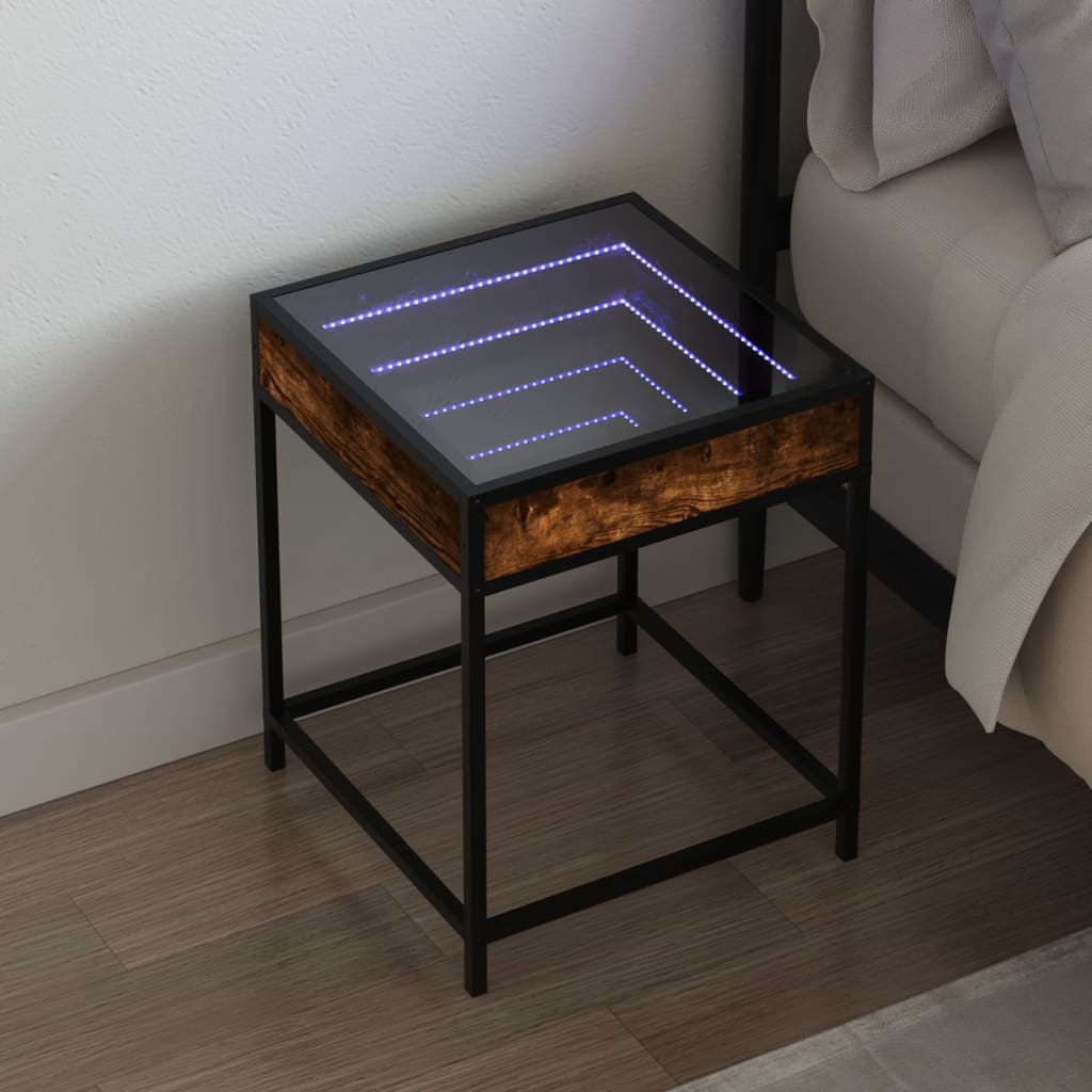Sohvapöytä Infinity Led-Valoilla Sonoma-Tammi 40X40X51 Cm