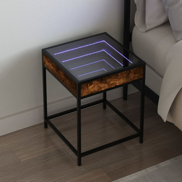 Sohvapöytä Infinity Led-Valoilla Sonoma-Tammi 40X40X51 Cm