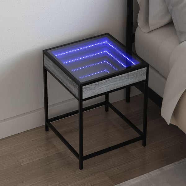 Sohvapöytä Infinity Led-Valoilla Sonoma-Tammi 40X40X51 Cm
